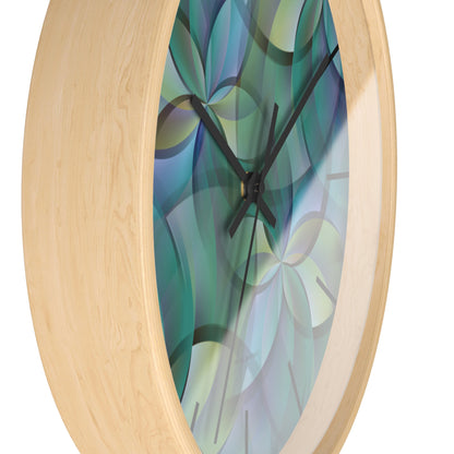 "FLORA" col Heavenly  -  Jhane Barnes custom designed Wall Clock. *Click to select your base color + hands that best matches your space