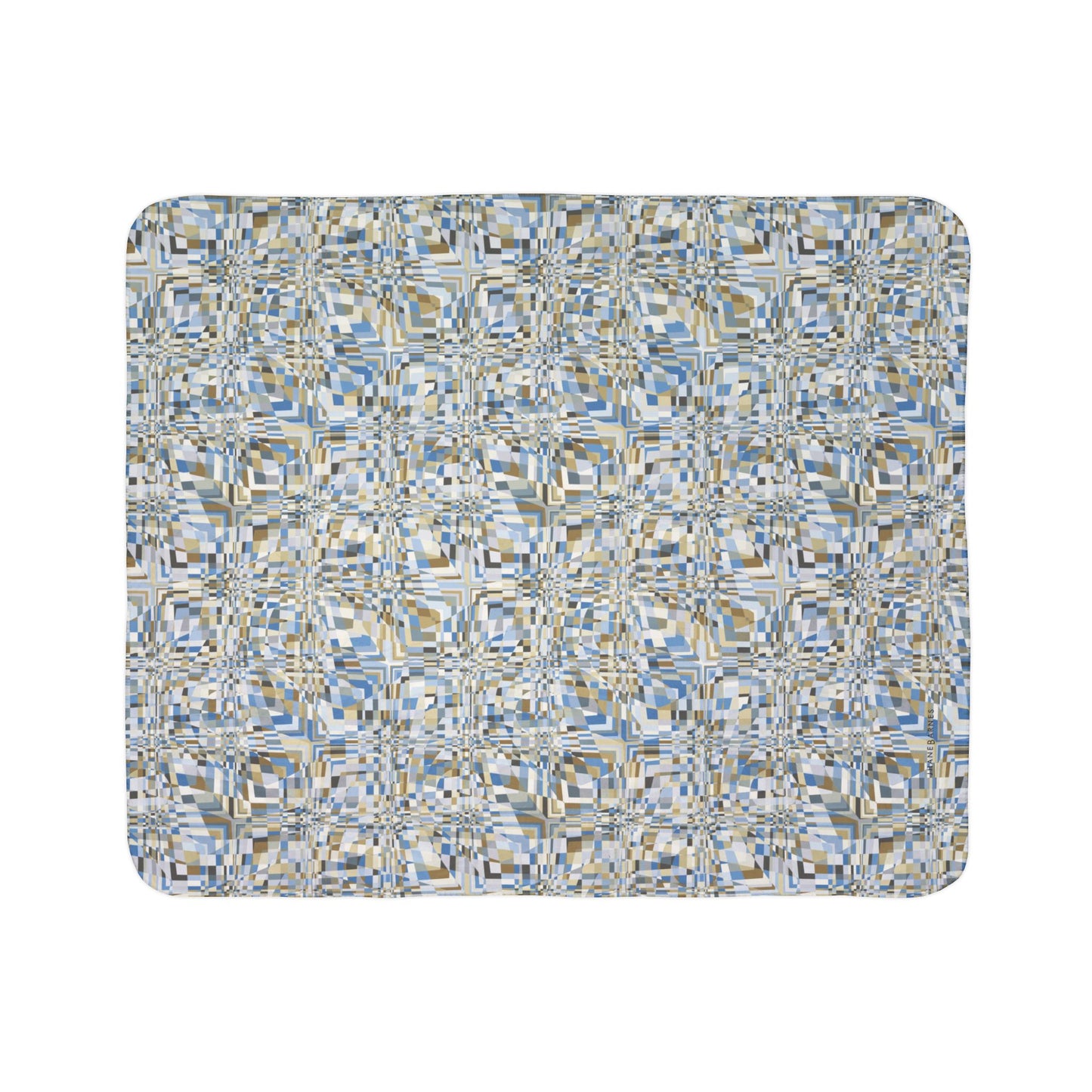Fleece Sherpa Blanket "QUAD" col. Celestial  Jhane Barnes design