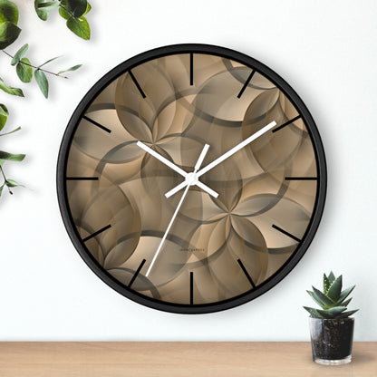 "FLORA" col Sand Dunes - Jhane Barnes custom designed Wall Clock. *Click to select your base color + hands that best matches your space