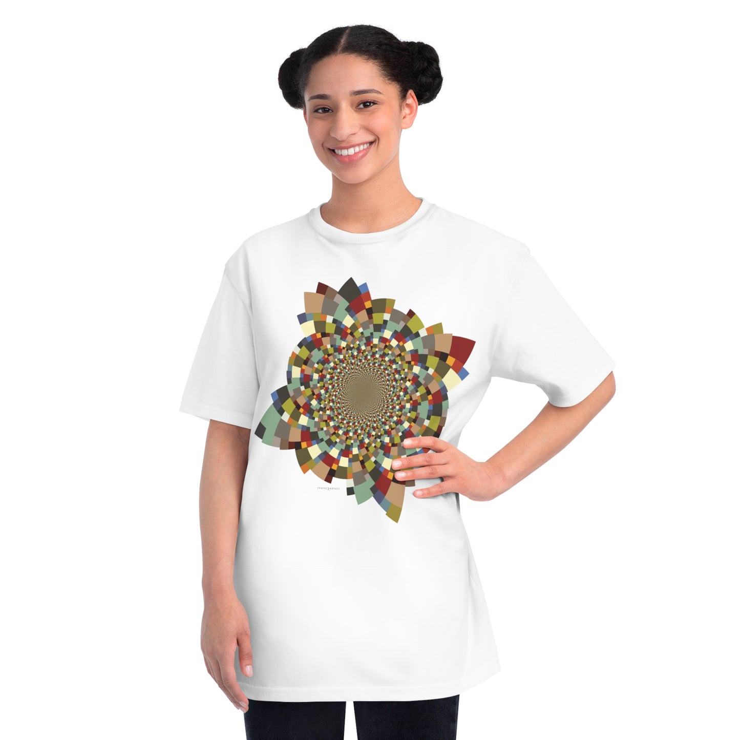 Organic Unisex Classic T-Shirt with Vibrant Schatt Pattern (multiple colors)