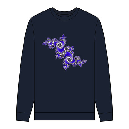 Men's Organic Sweatshirt with Circuit Pattern - Eco-Friendly Style