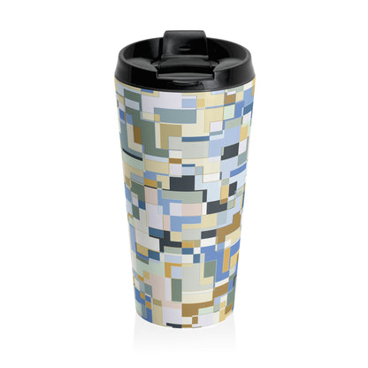 "POLYOMINOES"  Col Beach - Stainless Steel Travel Mug