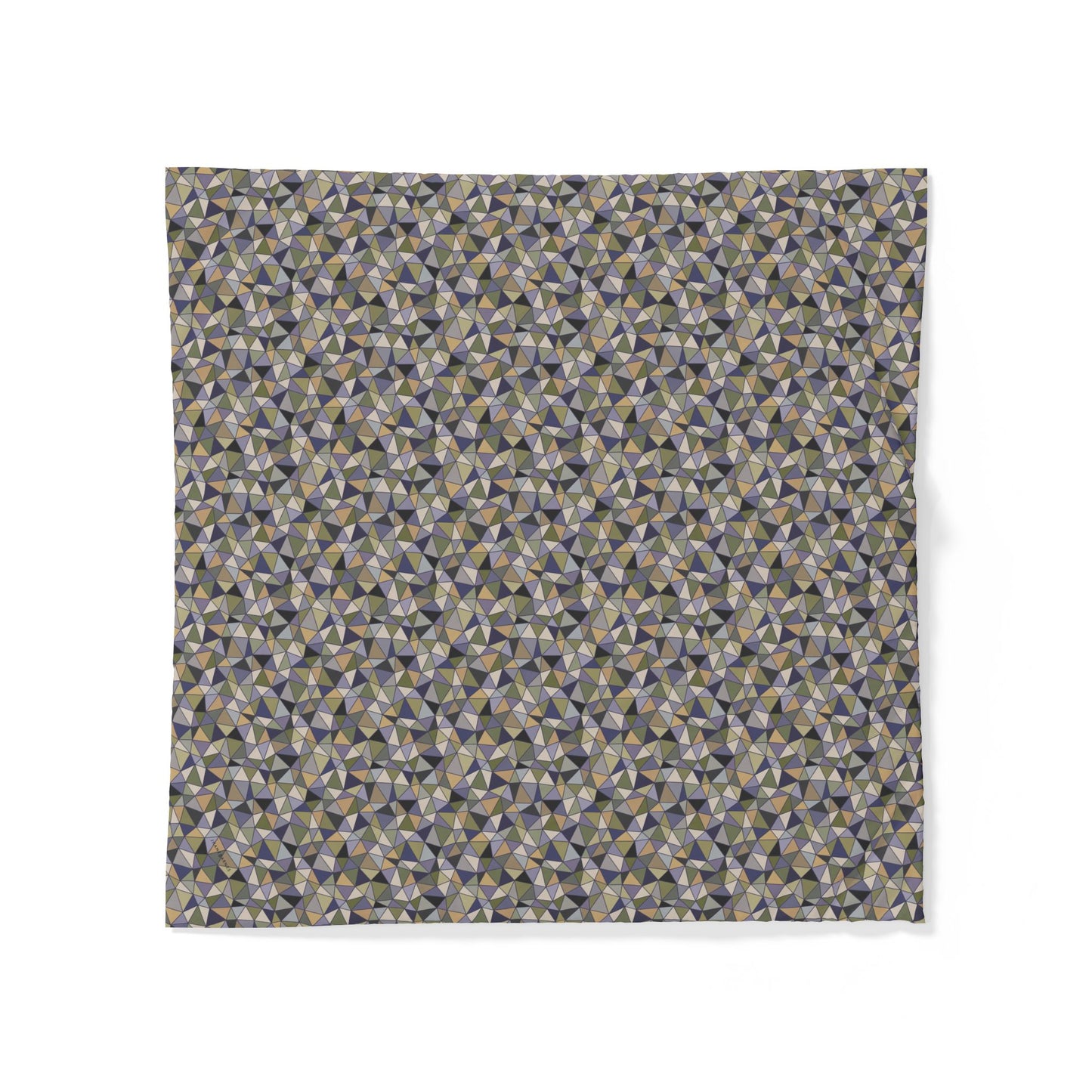 Cotton Duvet Cover "LATTICE" col. Moss Behaving