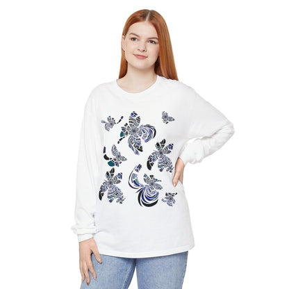 Unisex Long Sleeve T-Shirt "MONDRIAN SPACE" Perfect for Casual Comfort and Unique Style