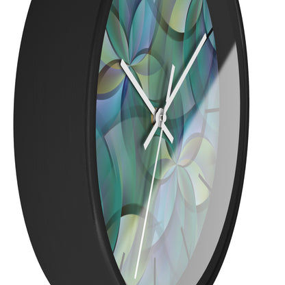 "FLORA" col Heavenly  -  Jhane Barnes custom designed Wall Clock. *Click to select your base color + hands that best matches your space