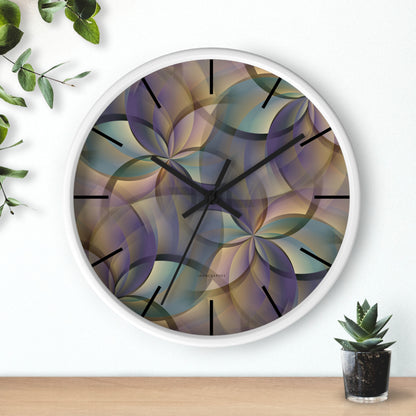 "FLORA" col Desert  - Jhane Barnes custom designed Wall Clock. *Click to select your base color + hands that best matches your space