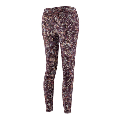 Women's Mid-rise Casual Leggings  "MEZZO" col Wine