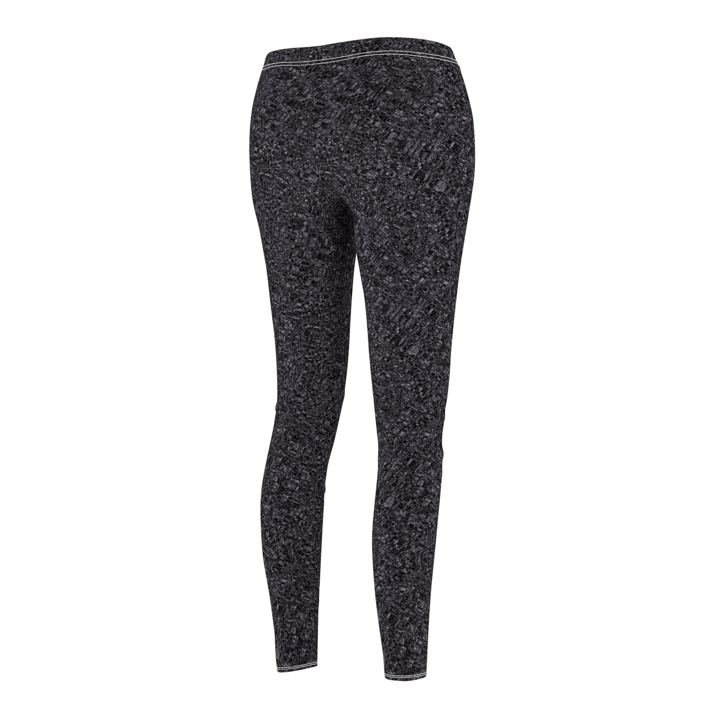 Women's Cut & Sew Casual Leggings "MADRAS MAYHEM" col. Shadowplay