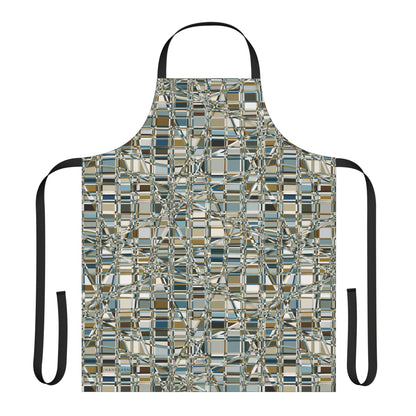 Apron, Jhane Barnes design "GRIDWRAP" col. Mint Chocolate