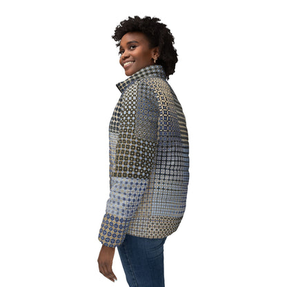 Women’s Puffer Jacket "FREQUENCY" col-13, Jhane Barnes custom design