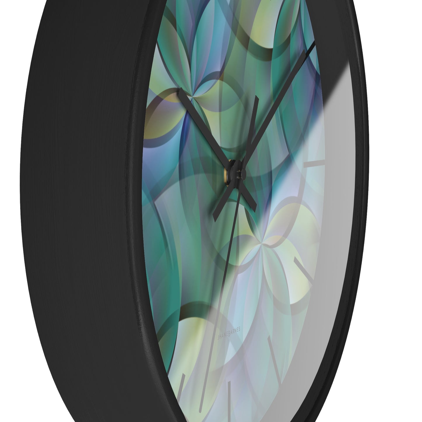 "FLORA" col Heavenly  -  Jhane Barnes custom designed Wall Clock. *Click to select your base color + hands that best matches your space