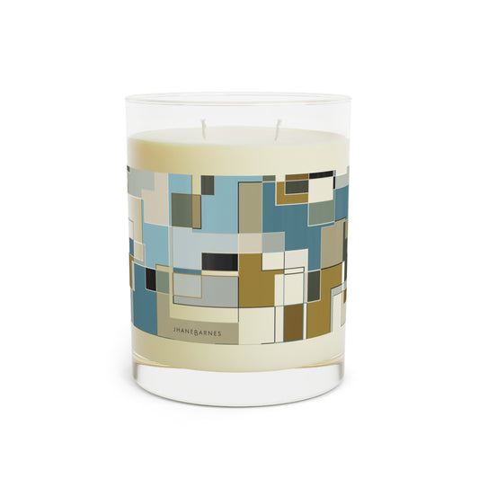 "POLYOMINOES"  col. Mint Chocolate  Scented Candle - choose from three scents, 11oz