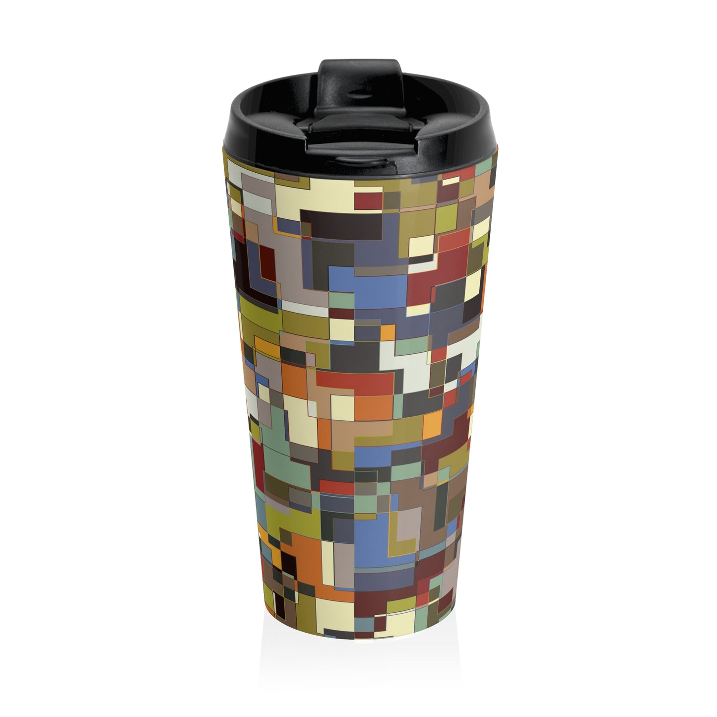 "POLYOMINOES"  Col Electricity - Stainless Steel Travel Mug