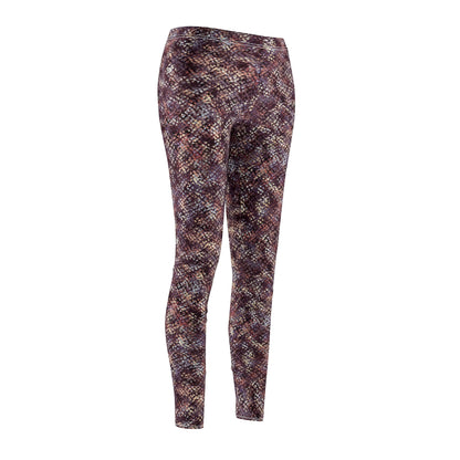 Women's Mid-rise Casual Leggings  "MEZZO" col Wine