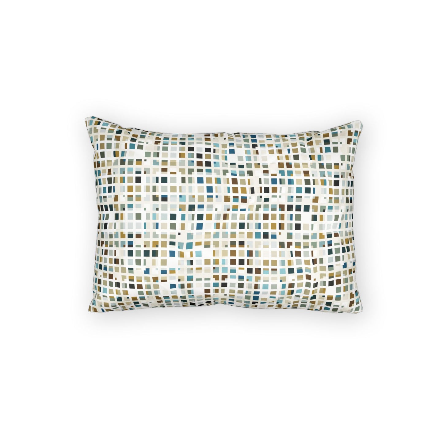 Cotton Pillow Sham "SQUARZE" col. Mint Chocolate