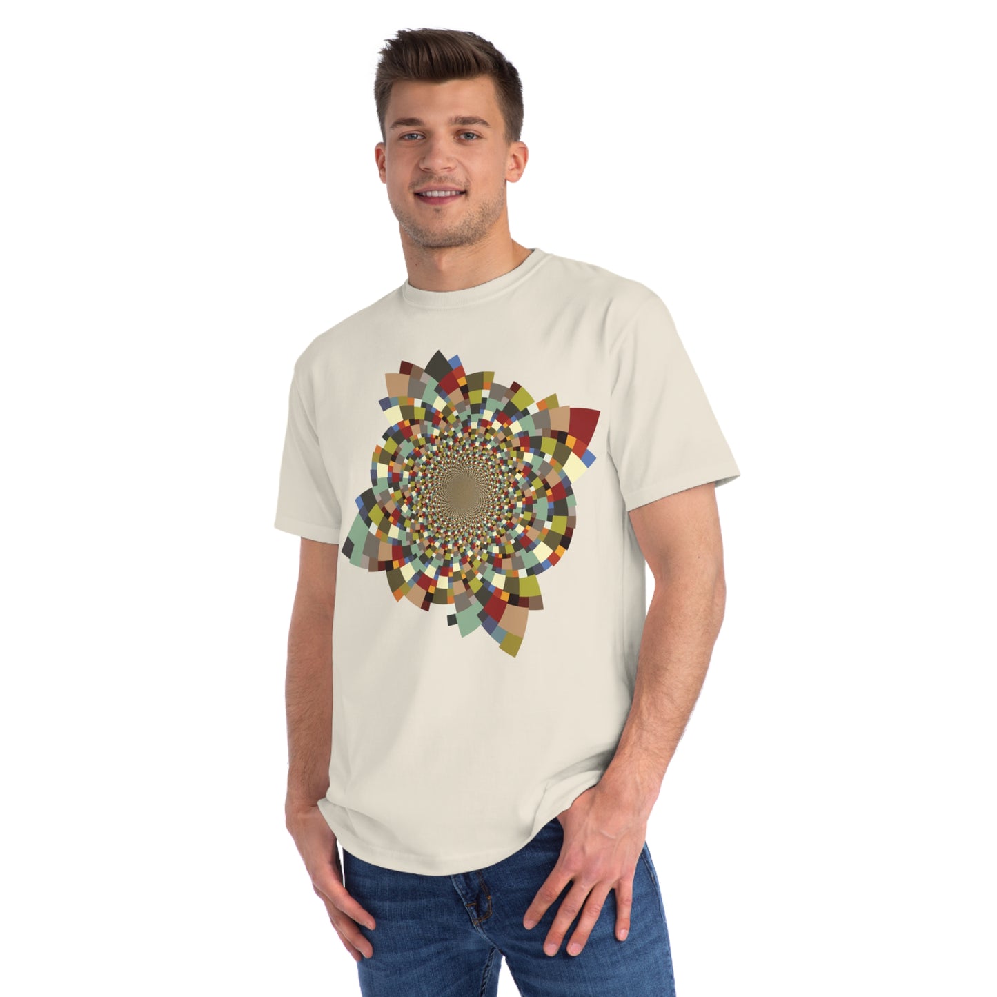 Organic Unisex Classic T-Shirt with Vibrant Schatt Pattern (multiple colors)