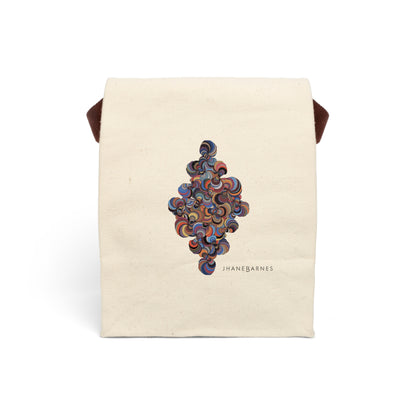 Canvas Lunch Bag With Strap "FRACTAL MEDALLION" col. Varicolor