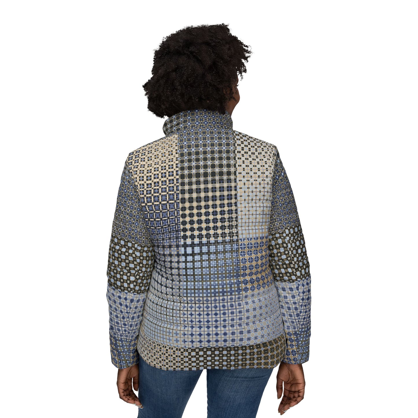 Women’s Puffer Jacket "FREQUENCY" col-13, Jhane Barnes custom design