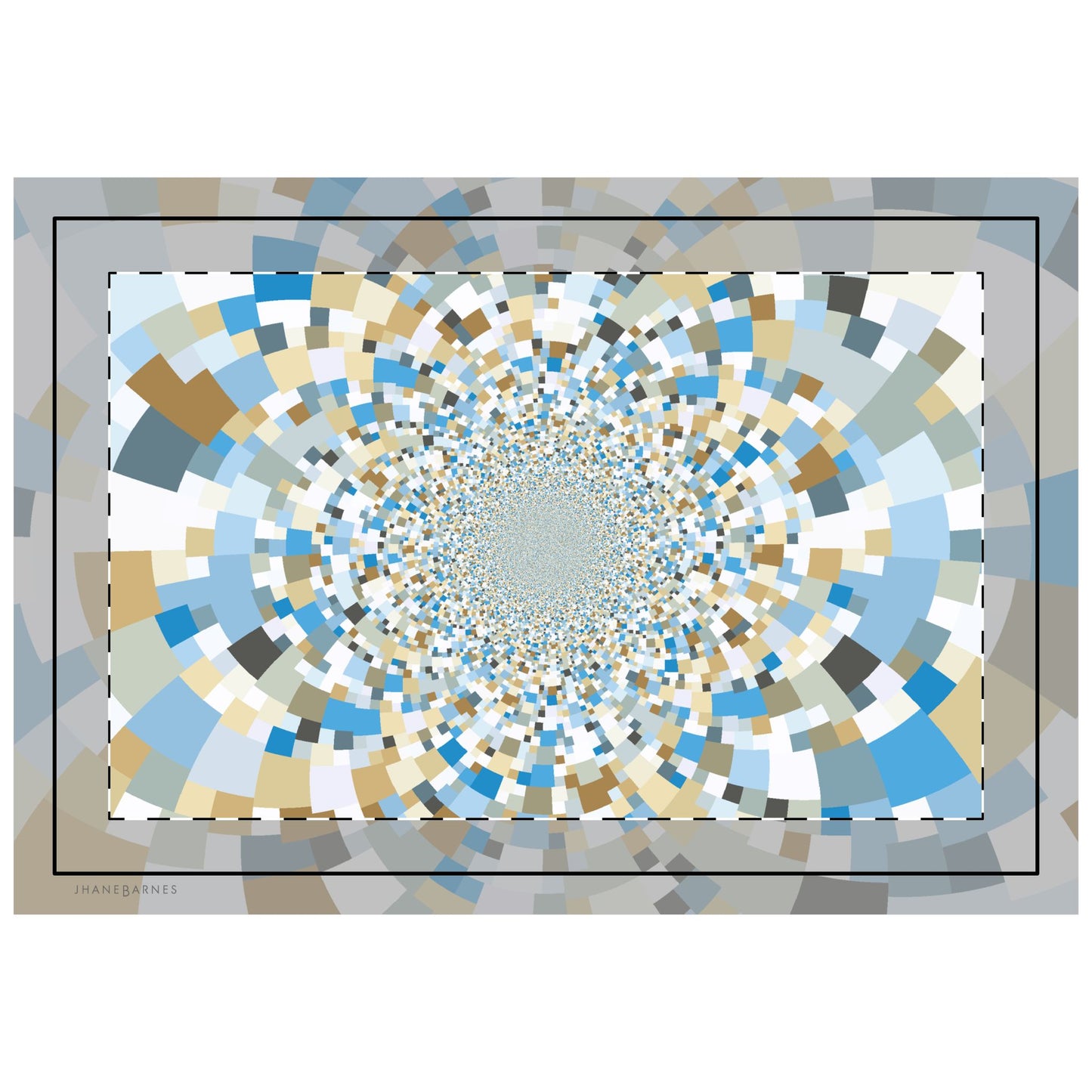 Modern Quilted Placemat "SCHATT INVERSION" col. Celestial - Stylish Table Decor for Every Occasion