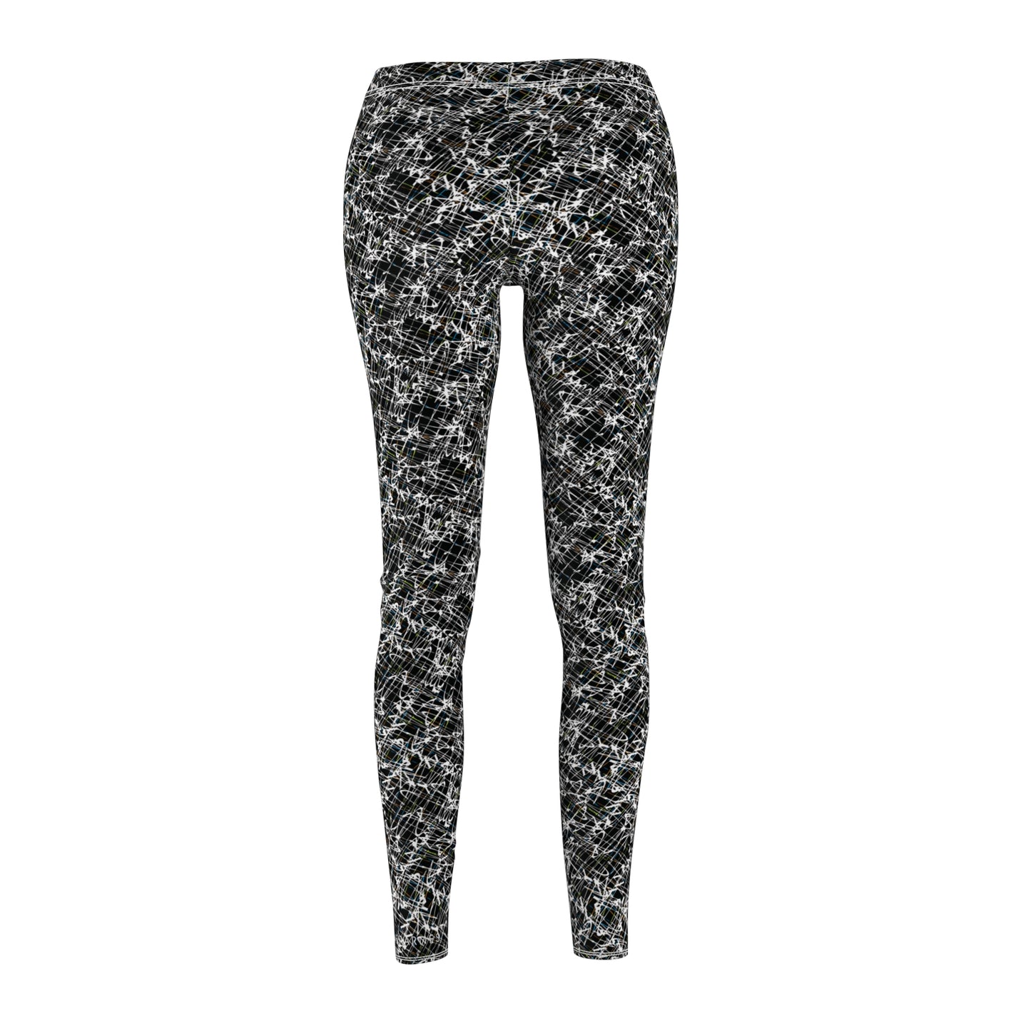 Women's Cut & Sew Casual Leggings "SCRIBBLE" col Shadowplay