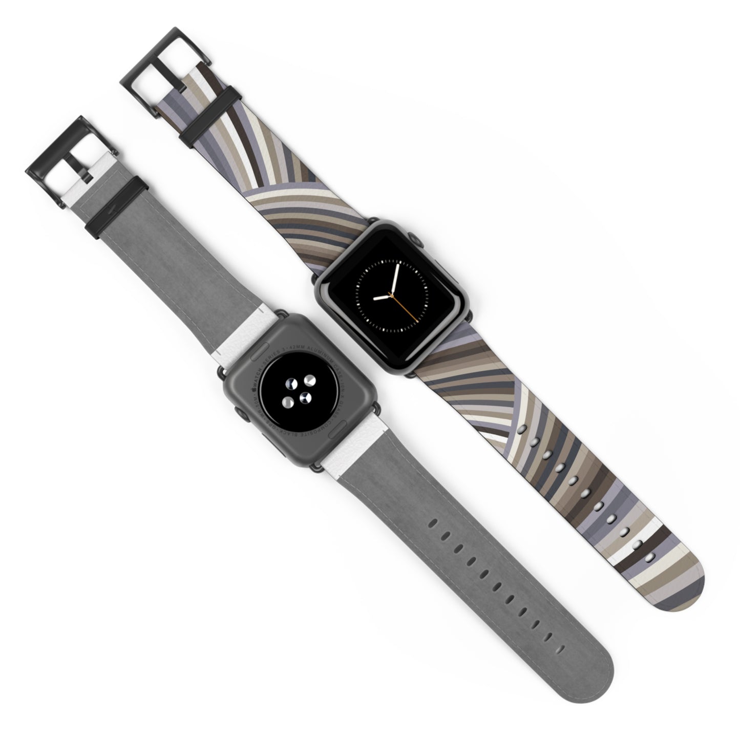 Vibrant Watch Band "STRIPE INVERSION" col. Neutral Nexus Sport Strap for Fitness Lovers