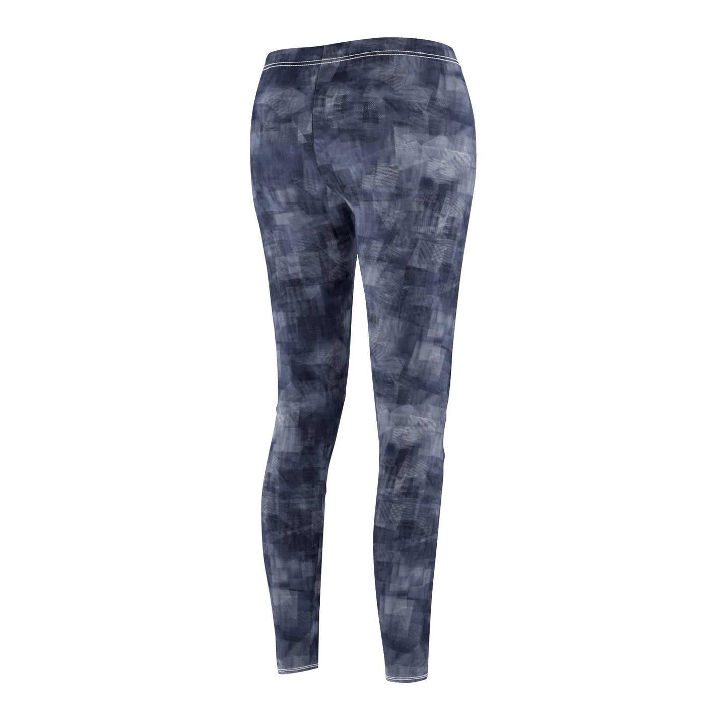 Women's Mid-rise Casual Leggings  "MOIRE" col Navy