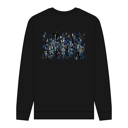 Men's Organic Sweatshirt with Circuit Pattern - Eco-Friendly Style