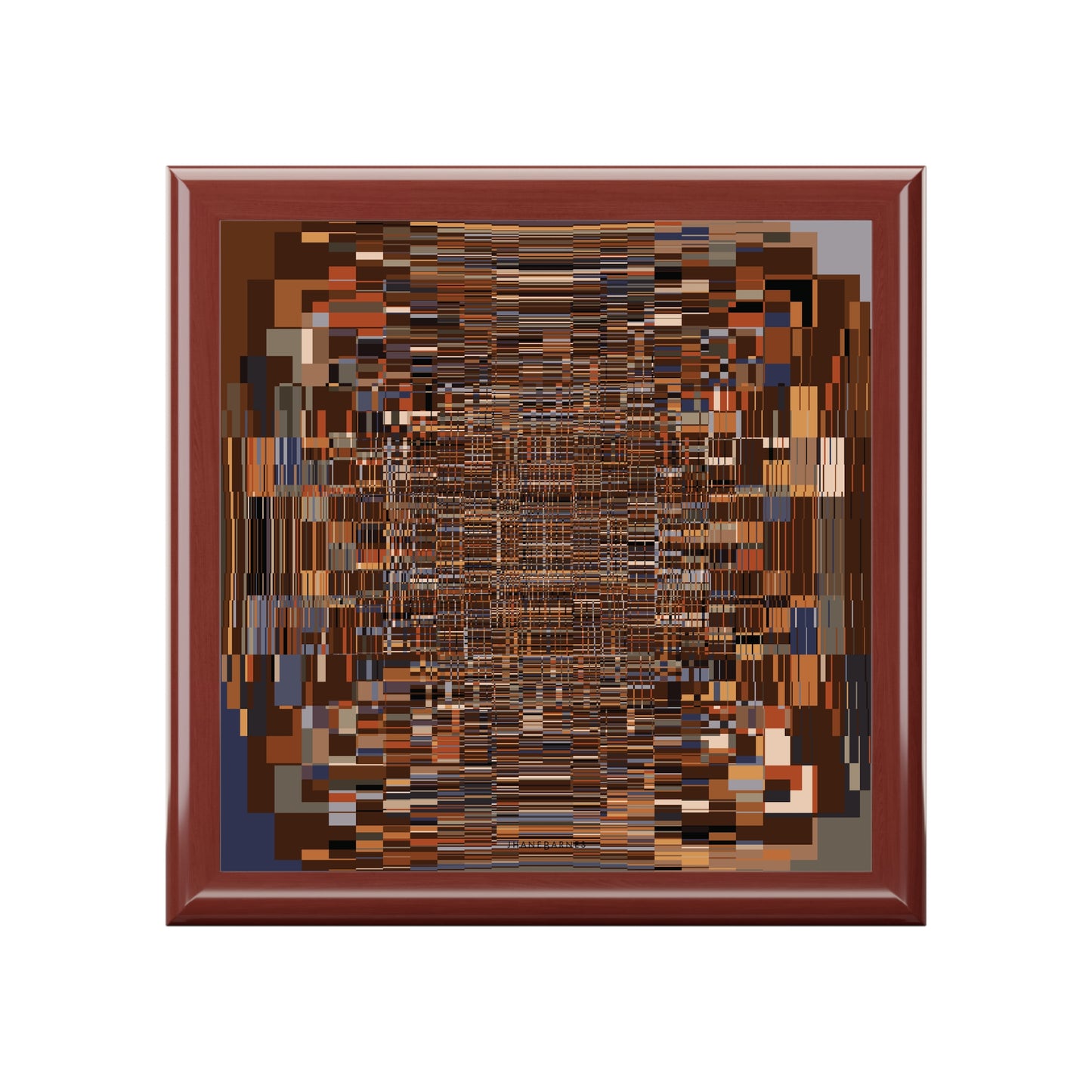 Jewelry Box "SUSPENSION" col Blood Orange-Red Mahogany