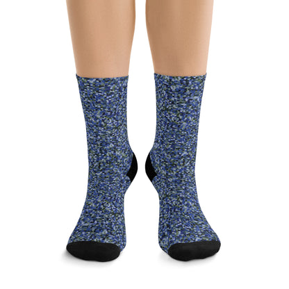 Unisex Printed Socks  "SCHATT" col. Cobalt Pulse, Jhane Barnes custom design