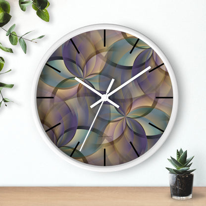 "FLORA" col Desert  - Jhane Barnes custom designed Wall Clock. *Click to select your base color + hands that best matches your space