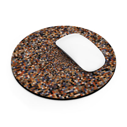 Mouse Pad (Round or Rectangle) "SQUARES" col Red Rock