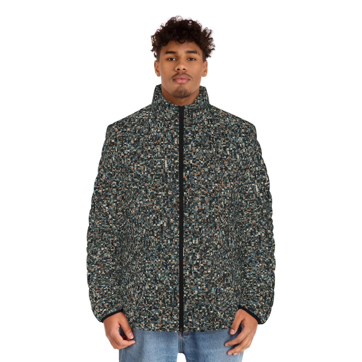 Men's Puffer Jacket "CAMOU-SCHATT" col-3, Jhane Barnes custom design