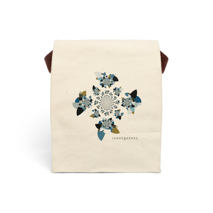 Canvas Lunch Bag With Strap "FLORAHEDRON"