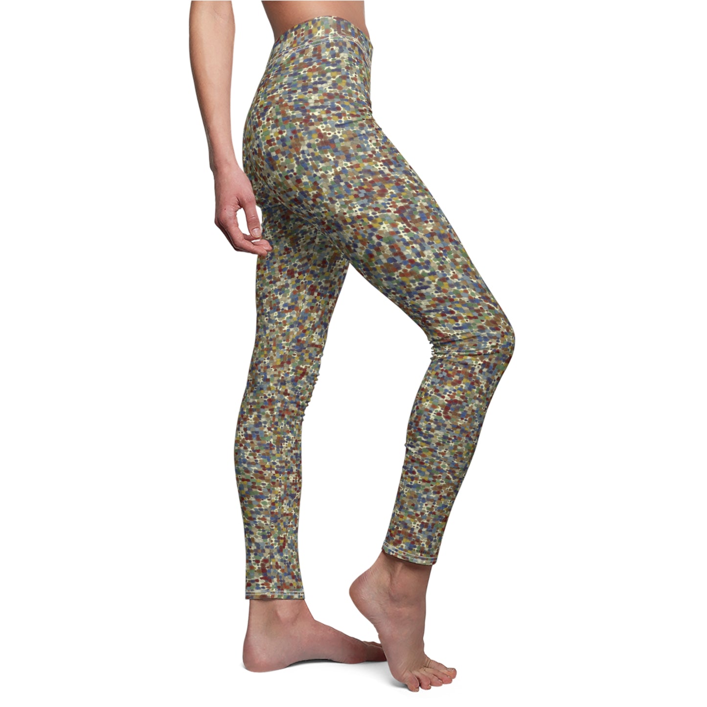 Women's Cut & Sew Casual Leggings "PRISMATIX" col. Varicolor