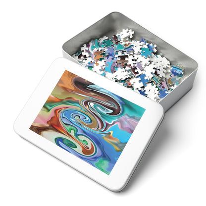 Jigsaw Puzzle with Tin "CENTRAL SWIRL"