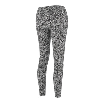 Women's Cut & Sew Casual Leggings "MAGIC SQUARE" col. Black & White
