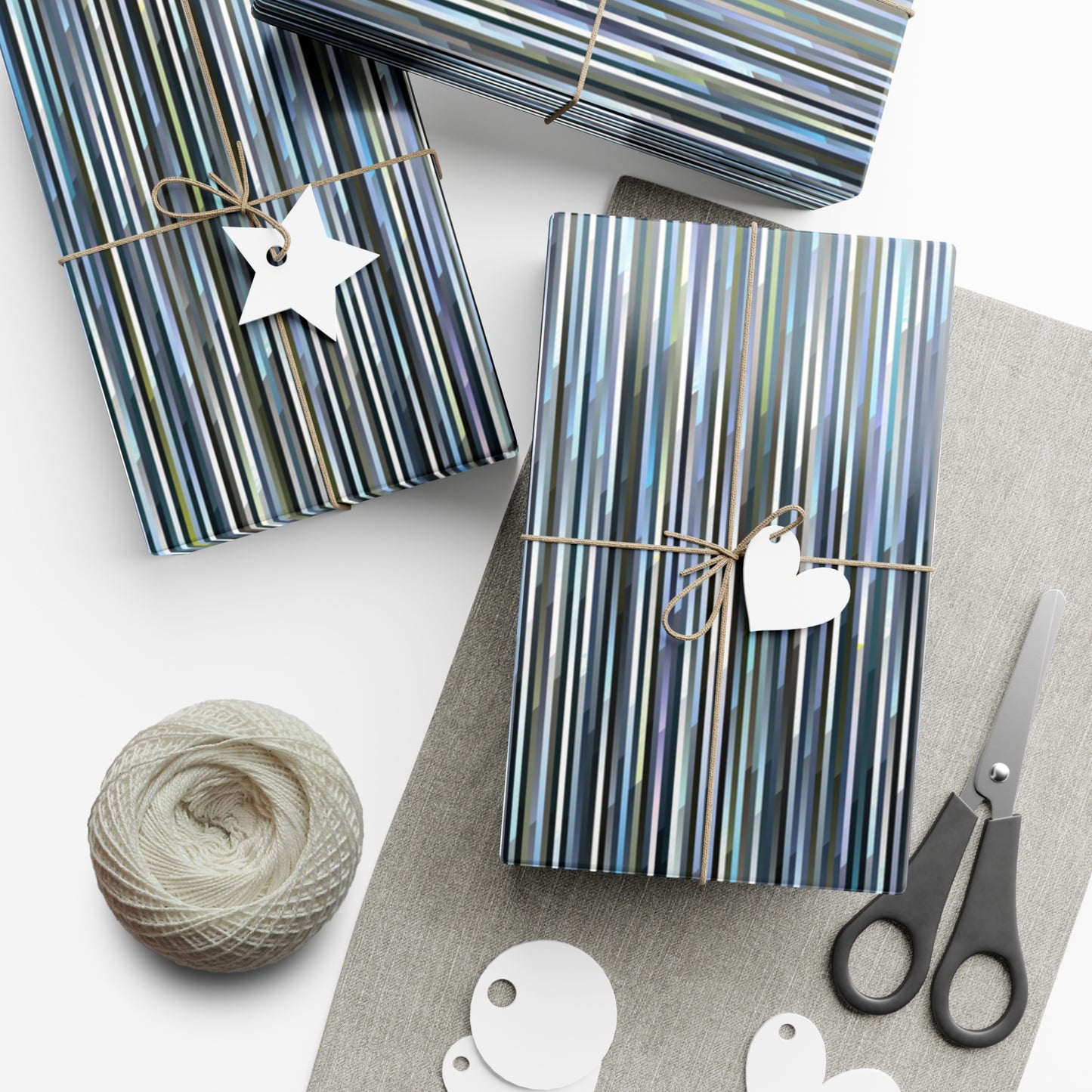 "BANDWIDTH STRIPE" Blue - Gift Wrap Paper