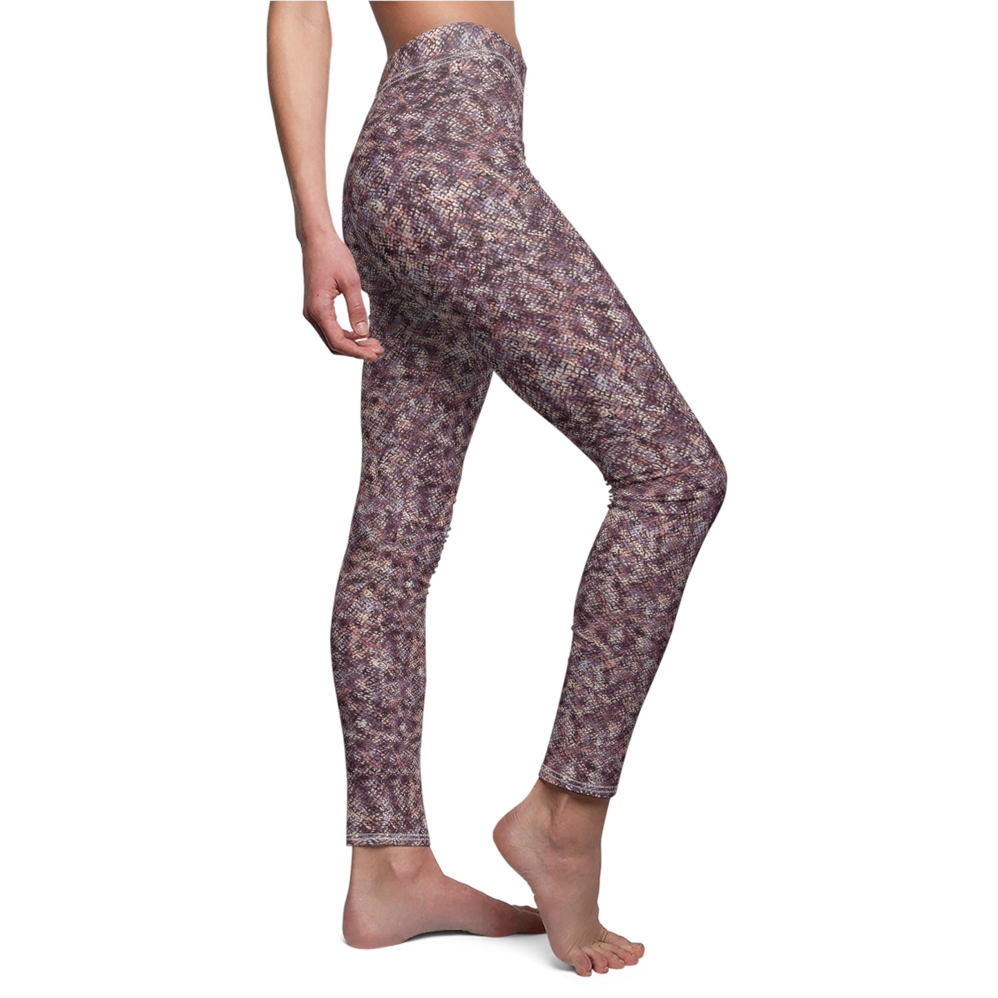 Women's Cut & Sew Casual Leggings "MEZZO" col. Wine