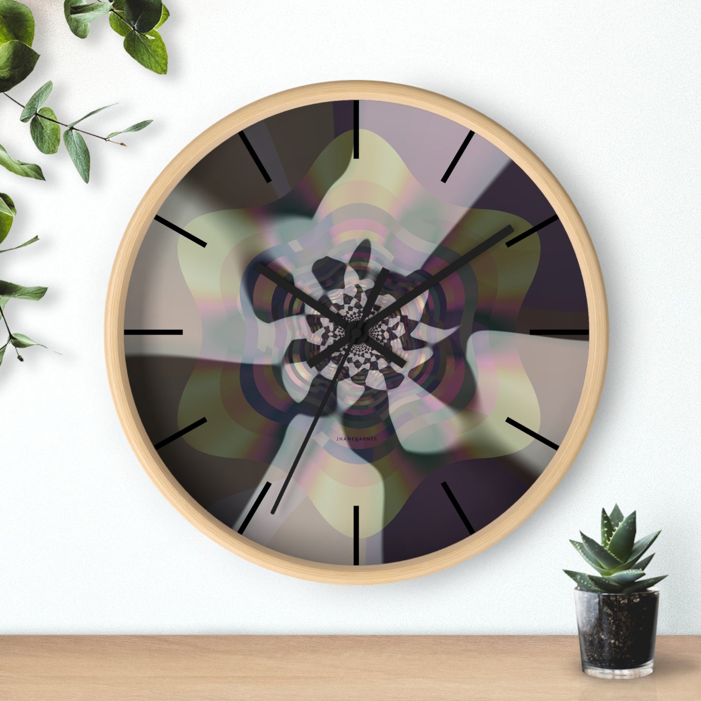 "TRIPPED SYMMETRY" JB custom designed Wall Clock