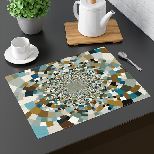 "SCHATT INVERSION" col Mint Chocolate Placemat Jhane Barnes custom design