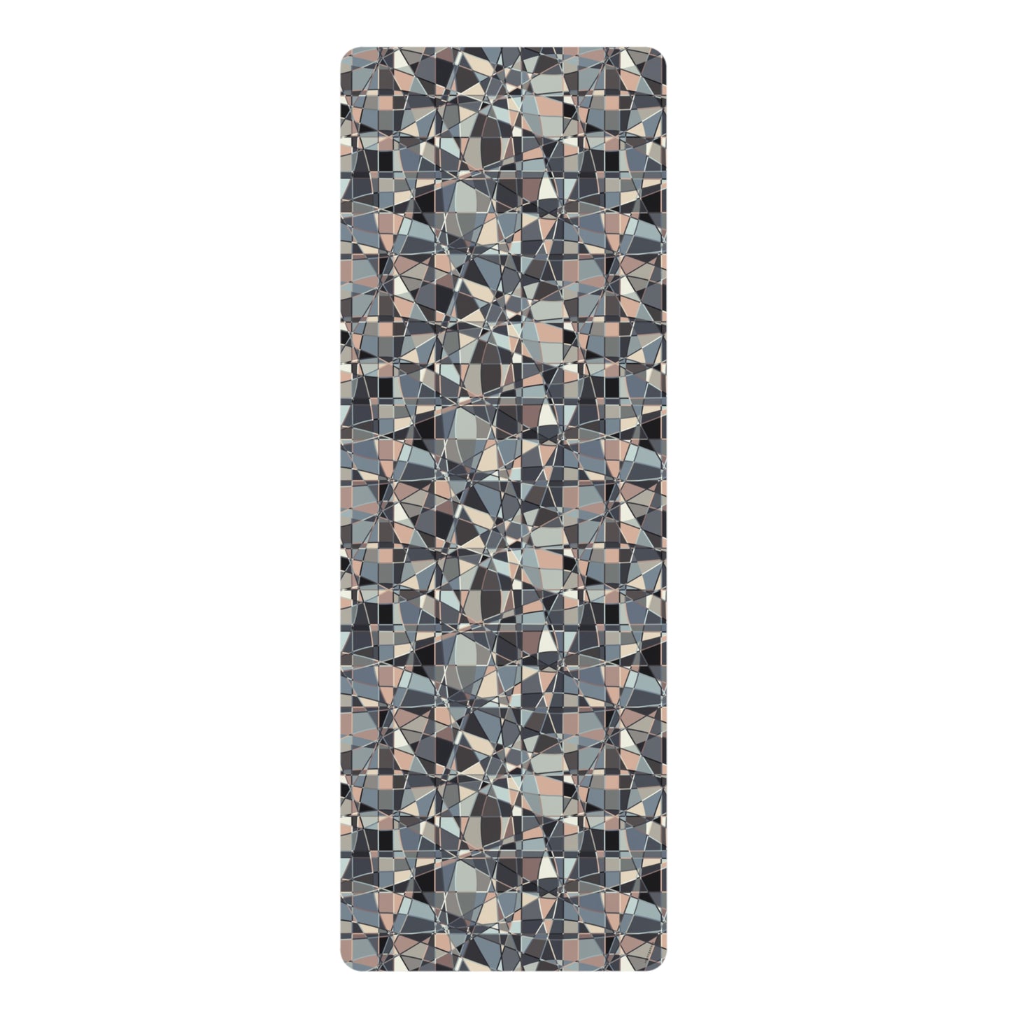 Rubber Yoga Mat "GRIDWRAP" col Breath -  Jhane Barnes custom design