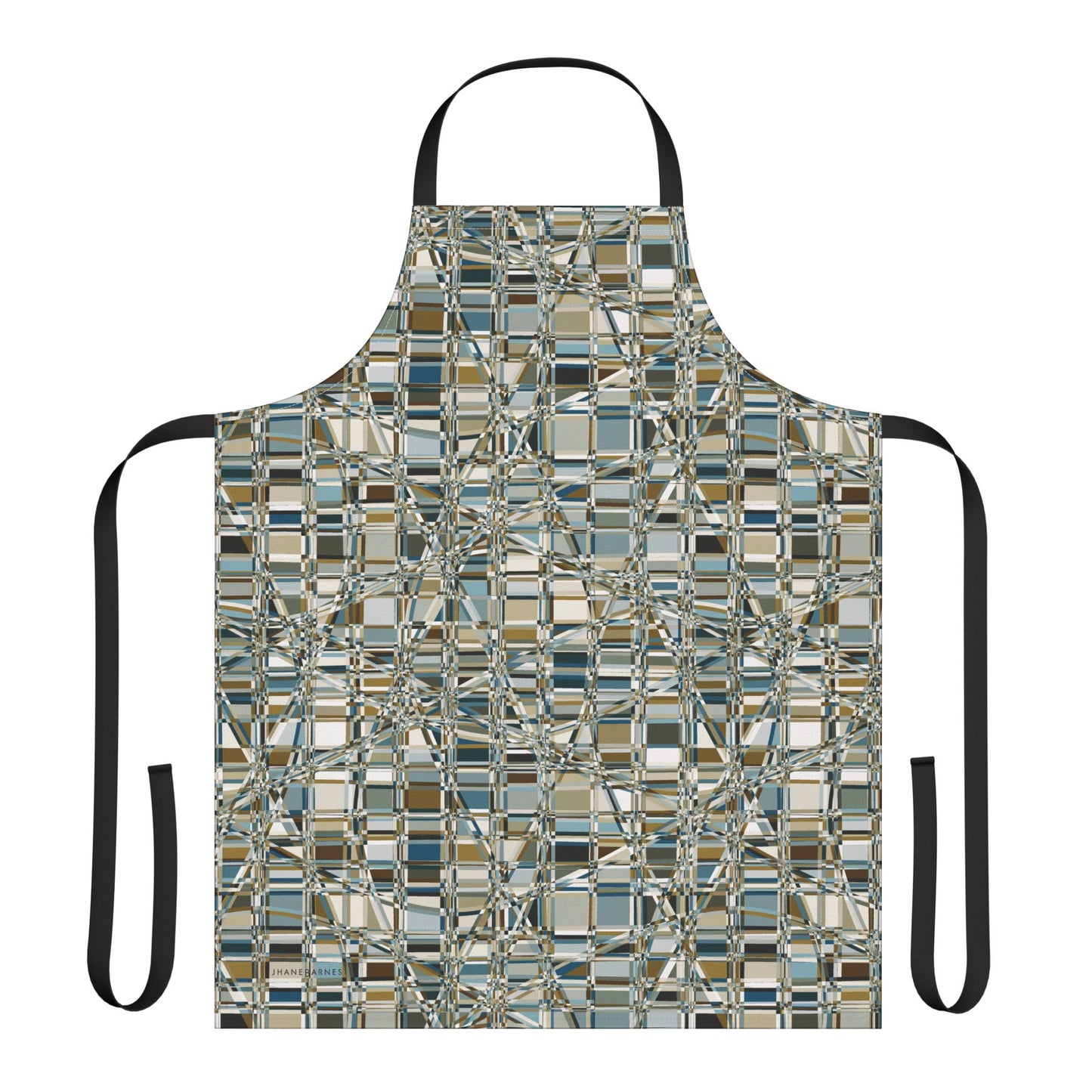 Apron, Jhane Barnes design "GRIDWRAP" col. Mint Chocolate