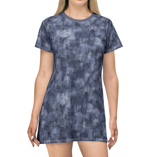 Casual Comfort T-Shirt Dress "MOIRE" col. Navy