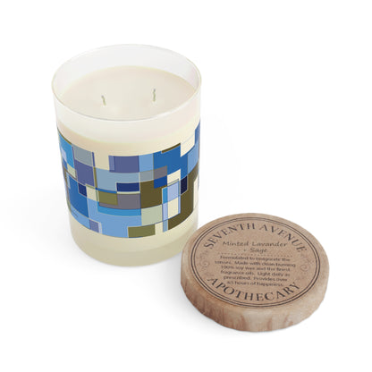 "POLYOMINOES" col. Blue Jeans  Scented Candle - choose from three scents, 11oz