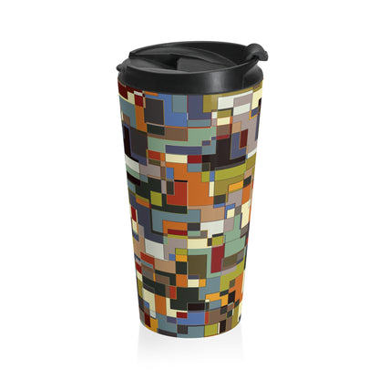 "POLYOMINOES"  Col Electricity - Stainless Steel Travel Mug