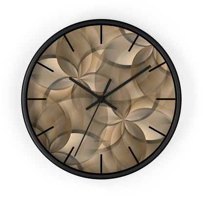 "FLORA" col Sand Dunes - Jhane Barnes custom designed Wall Clock. *Click to select your base color + hands that best matches your space