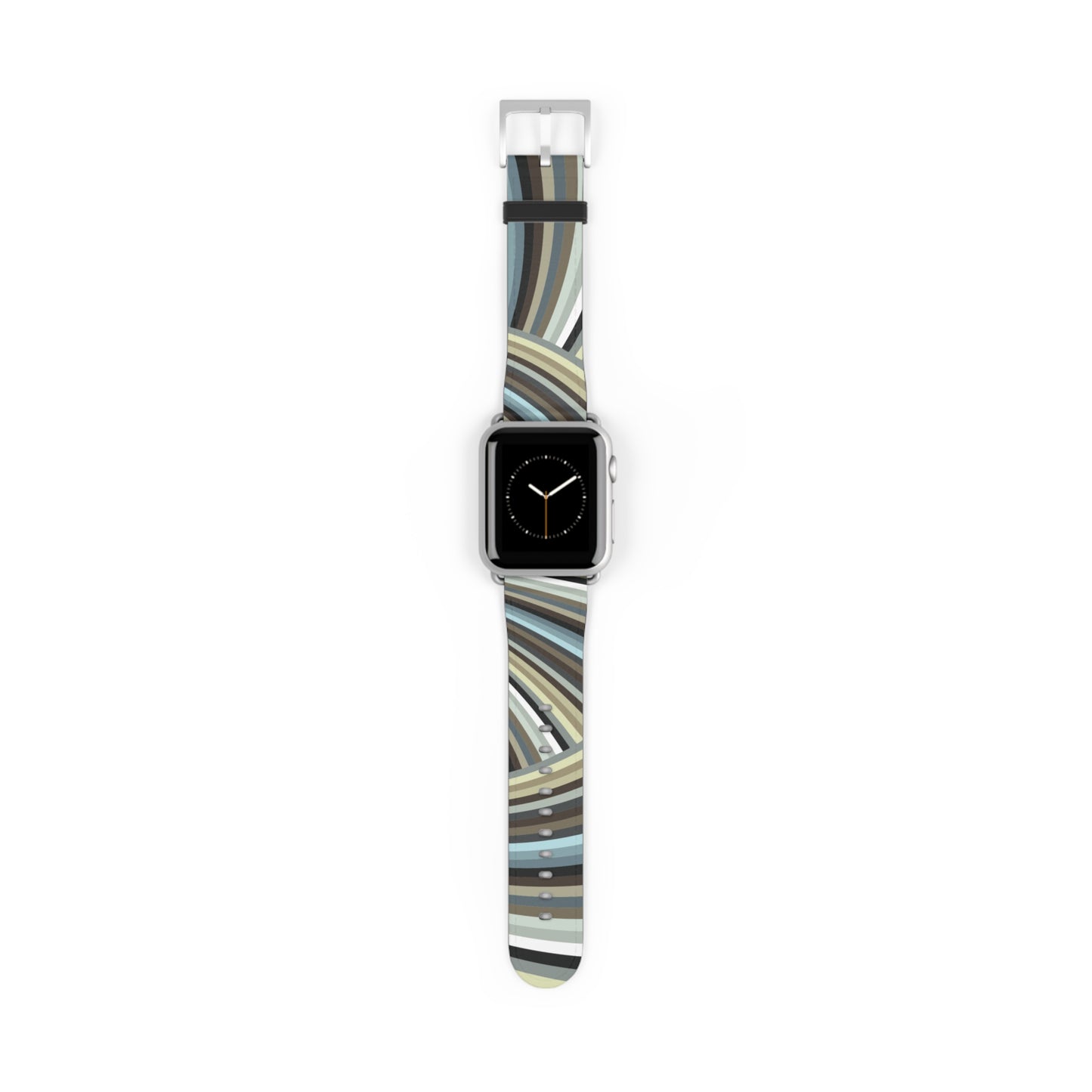 Vibrant Watch Band "STRIPE INVERSION" col. Mint Chocolate Sport Strap for Fitness Lovers