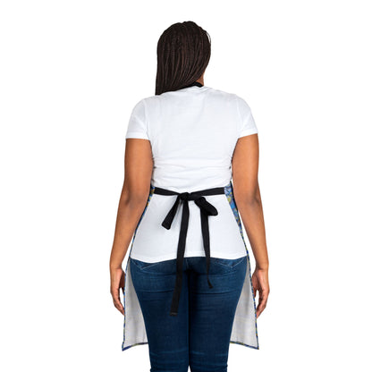 Apron, Jhane Barnes design "THAT'S A WRAP" col. Blue Jeans