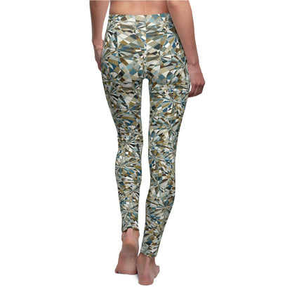 Women's Cut & Sew Casual Leggings "SPLINE" col. Mint Chocolate