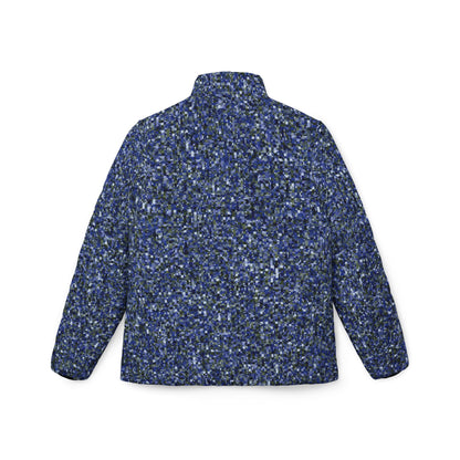 Women’s Puffer Jacket "CAMOU-SCHATT" col. Cobalt Pulse - Jhane Barnes custom design